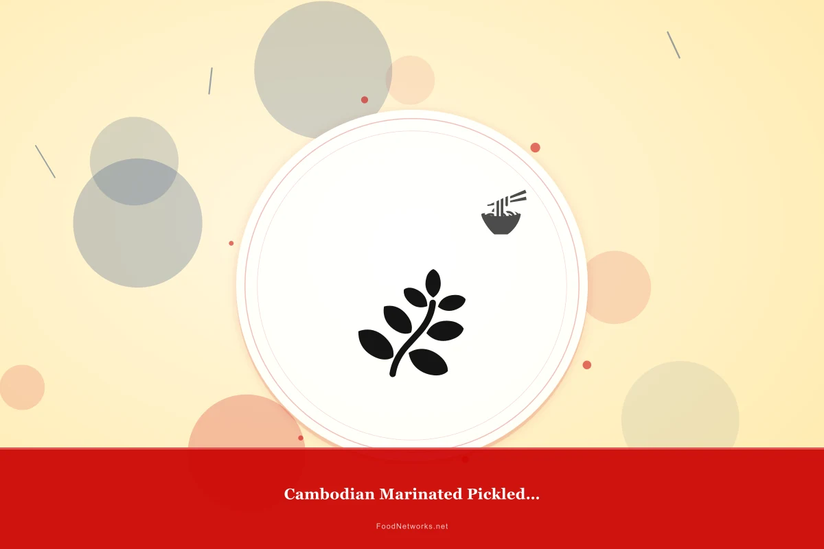 Why This Cambodian Marinated Pickled Condiment Recipe Works