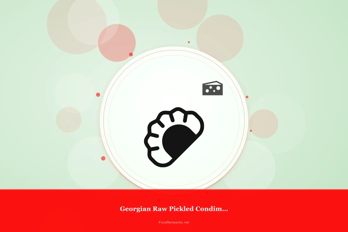 Why This Georgian Raw Pickled Condiment Recipe Works
