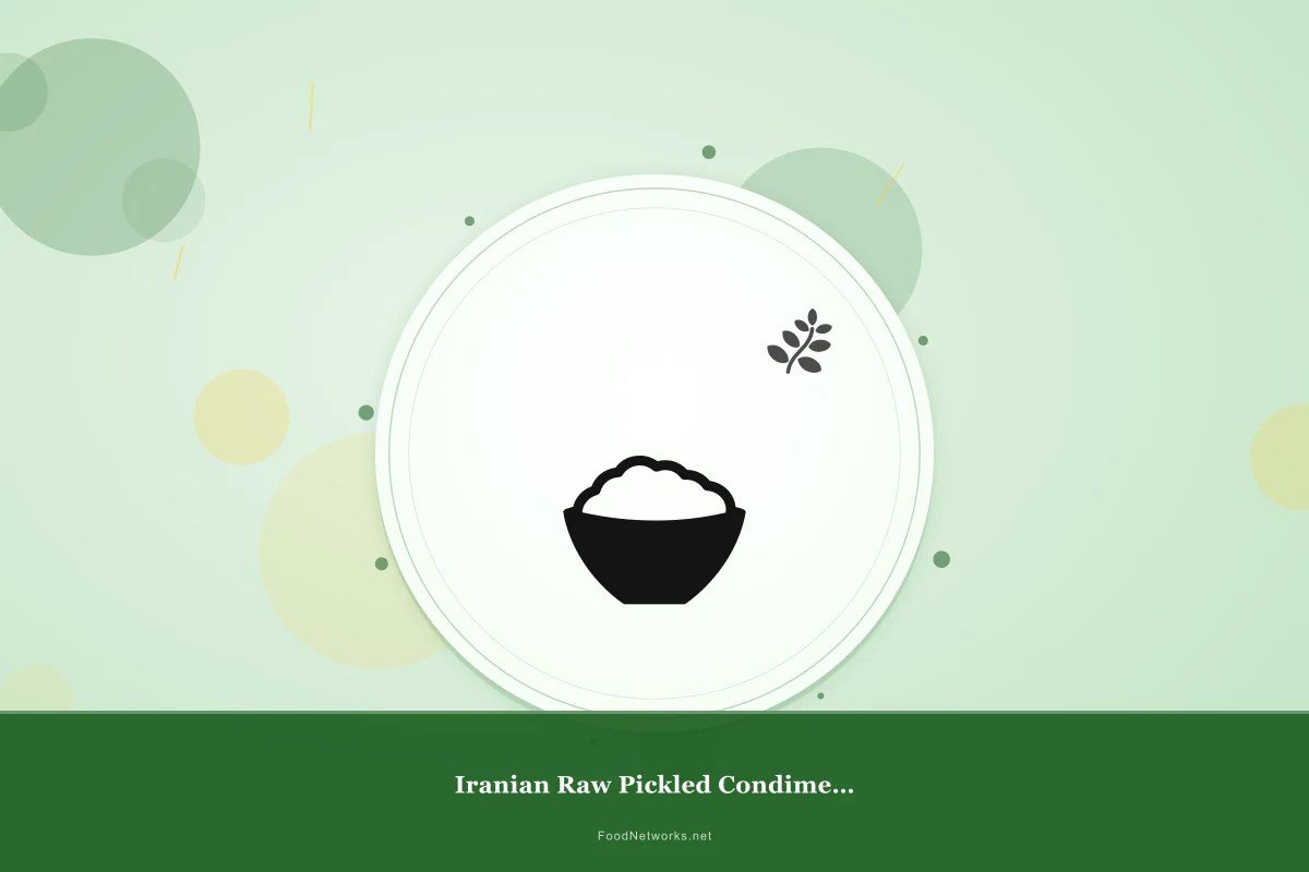 Why This Iranian Raw Pickled Condiment Recipe Works