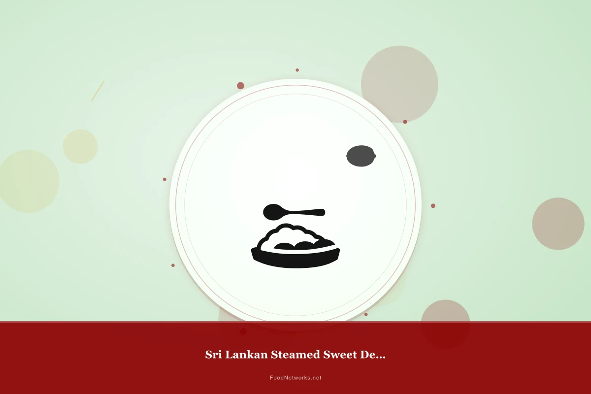 Why This Sri Lankan Steamed Sweet Dessert Recipe Works