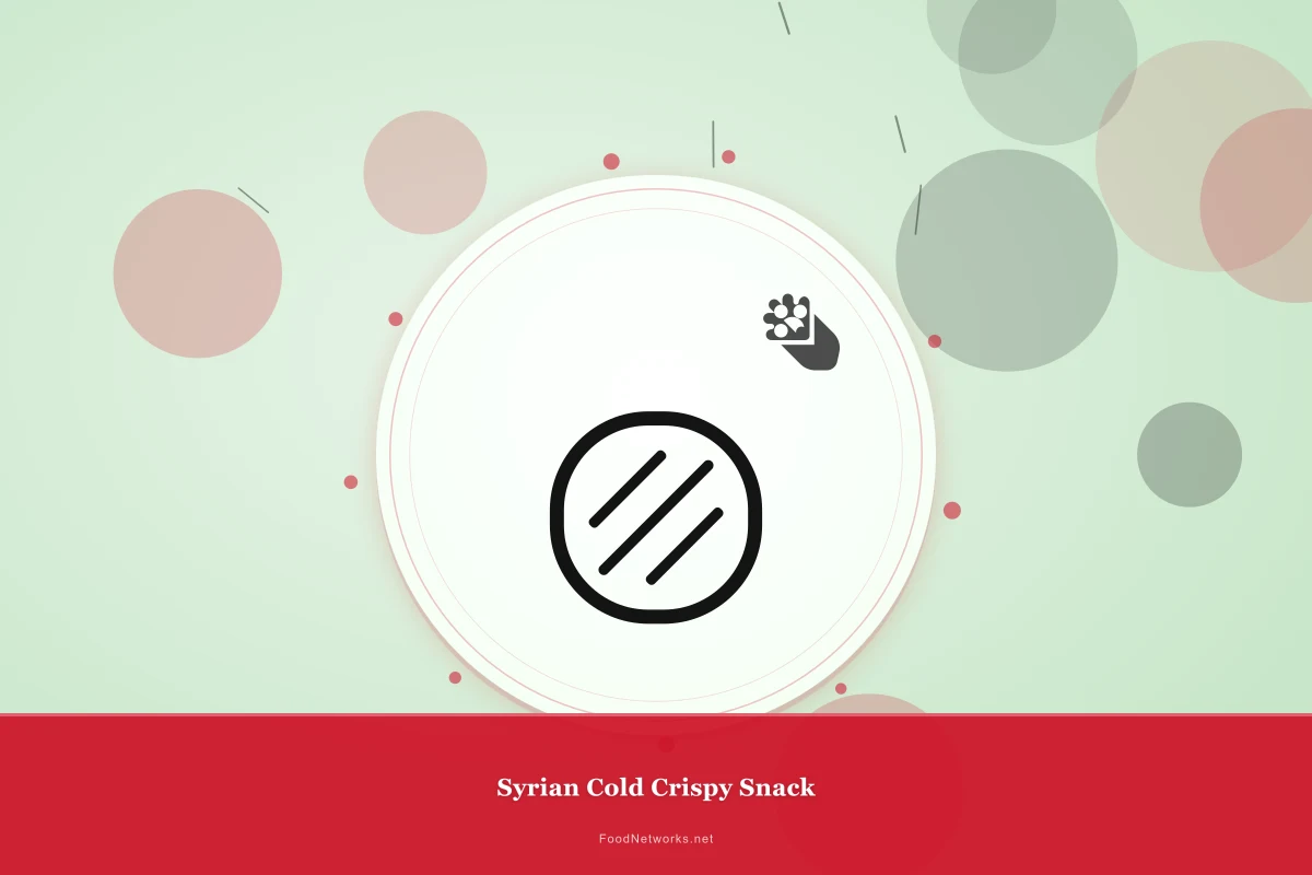 Why This Syrian Cold Crispy Snack Recipe Works