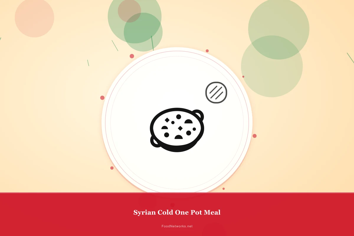 Why This Syrian Cold One Pot Meal Recipe Works