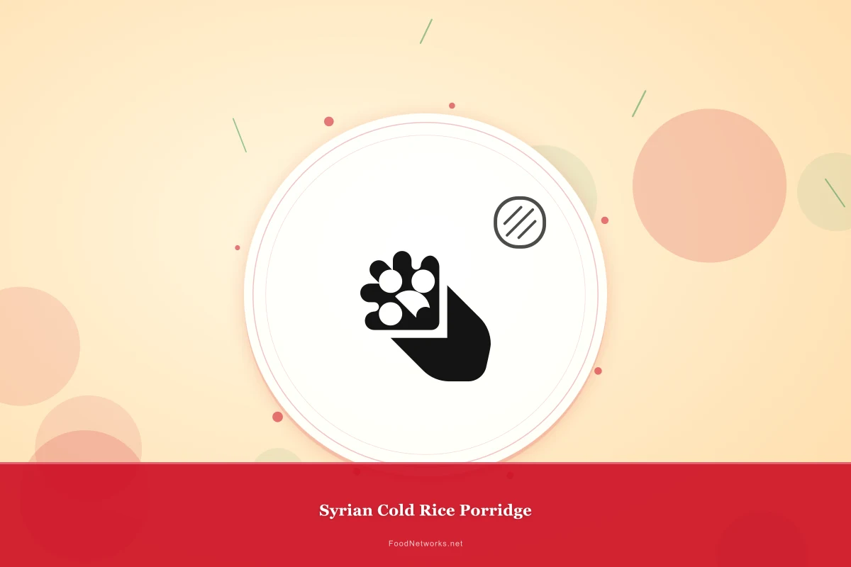 Why This Syrian Cold Rice Porridge Recipe Works