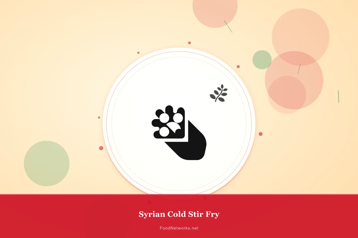 Why This Syrian Cold Stir Fry Recipe Works